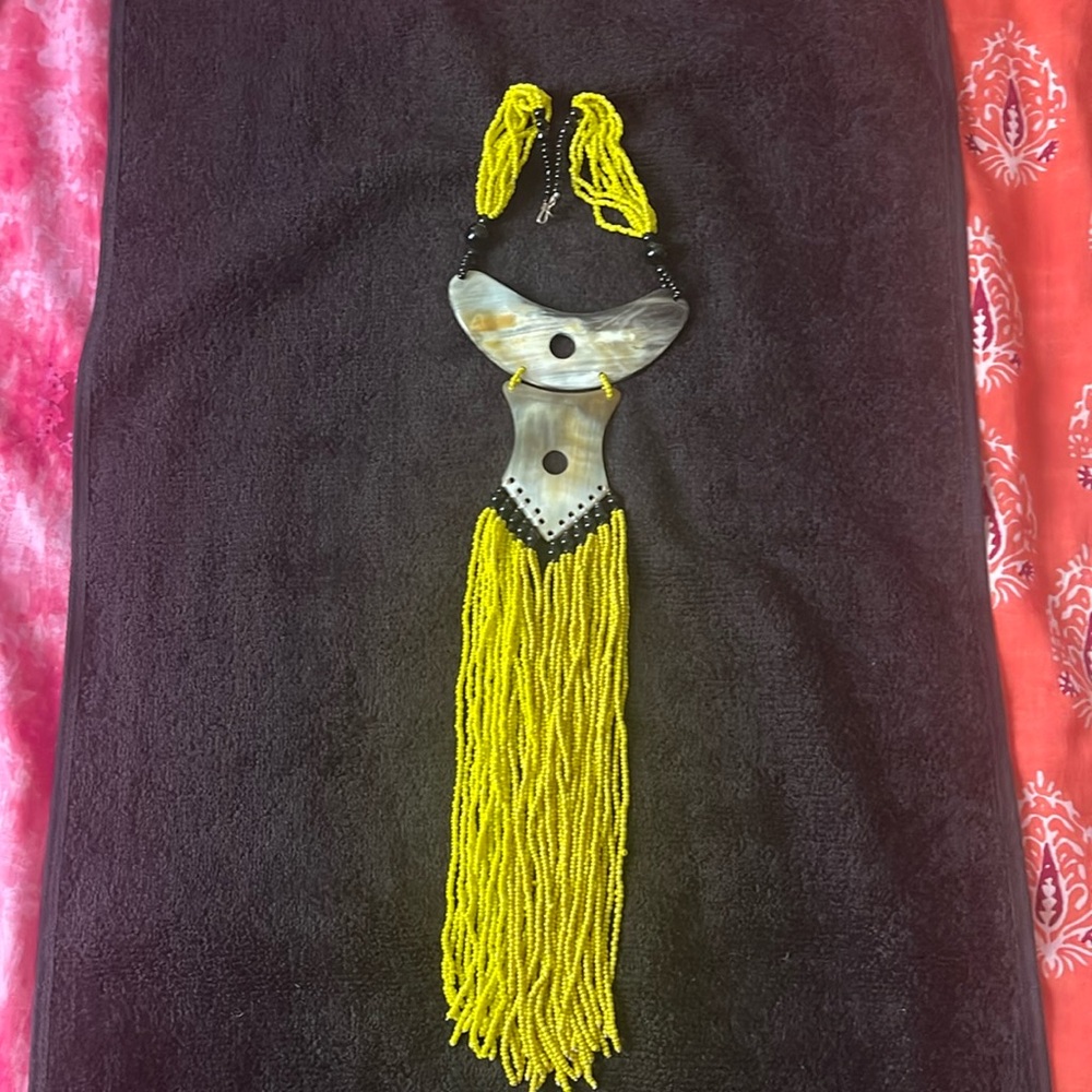 Tribal beaded necklace